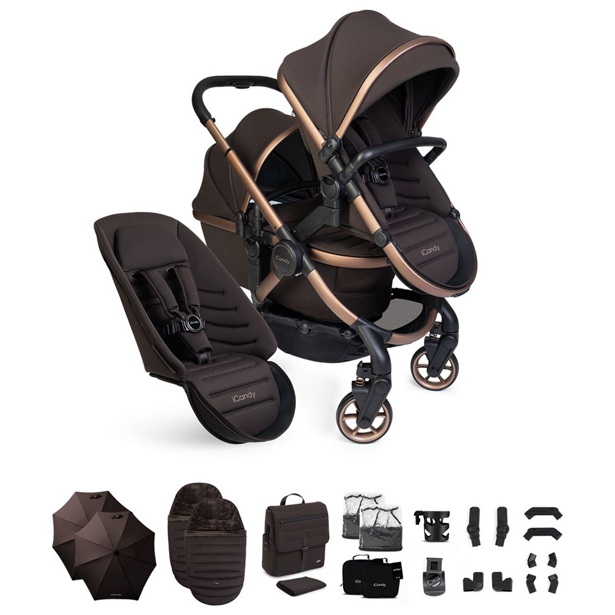 Icandy Peach 8 Pecan Complete Bundle Double