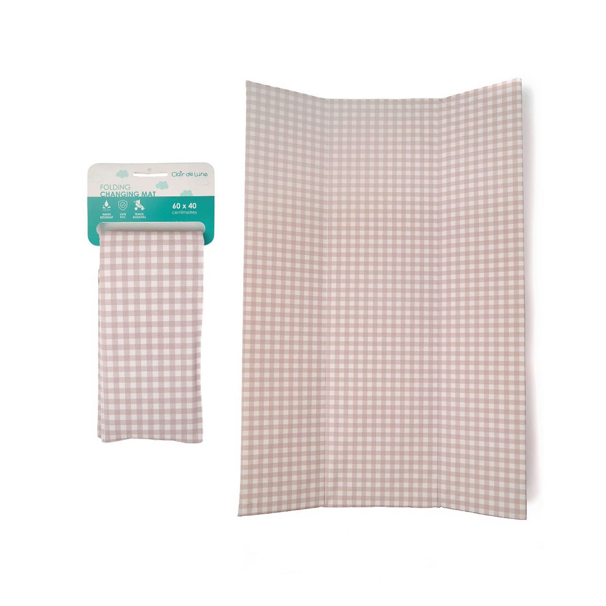 Clair De Lune Gingham Changing Mat Bundle