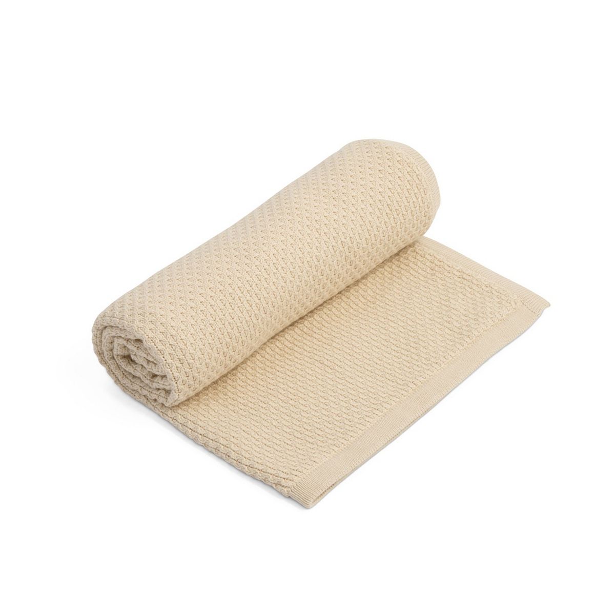 Clair De Lune Organic Knitted Blanket Cream
