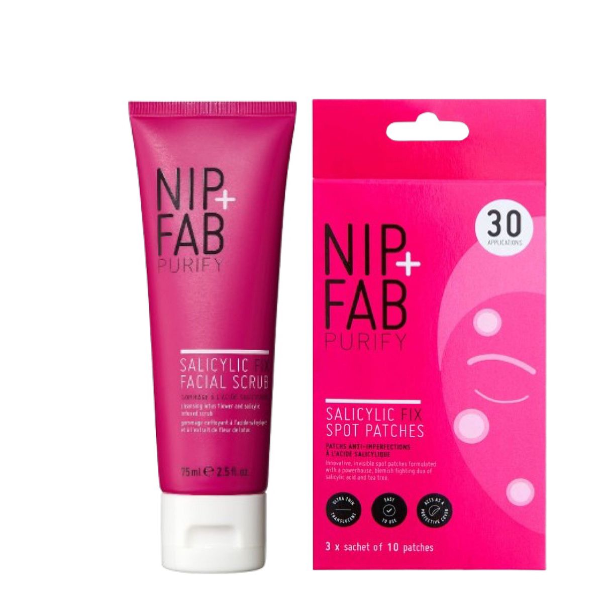 Nip+Fab Salicylic Fix Spot Patches & Scrub Bundle