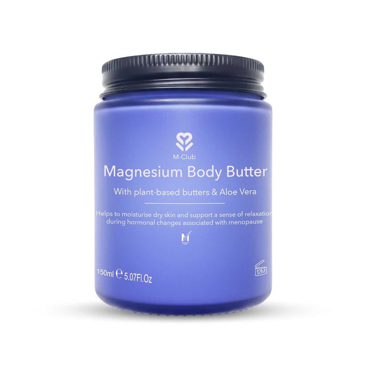 M-Club Magnesium Body Butter - Cooling Sleep Cream With Menthol, Aloe Vera & Centella For Dry Skin 150g