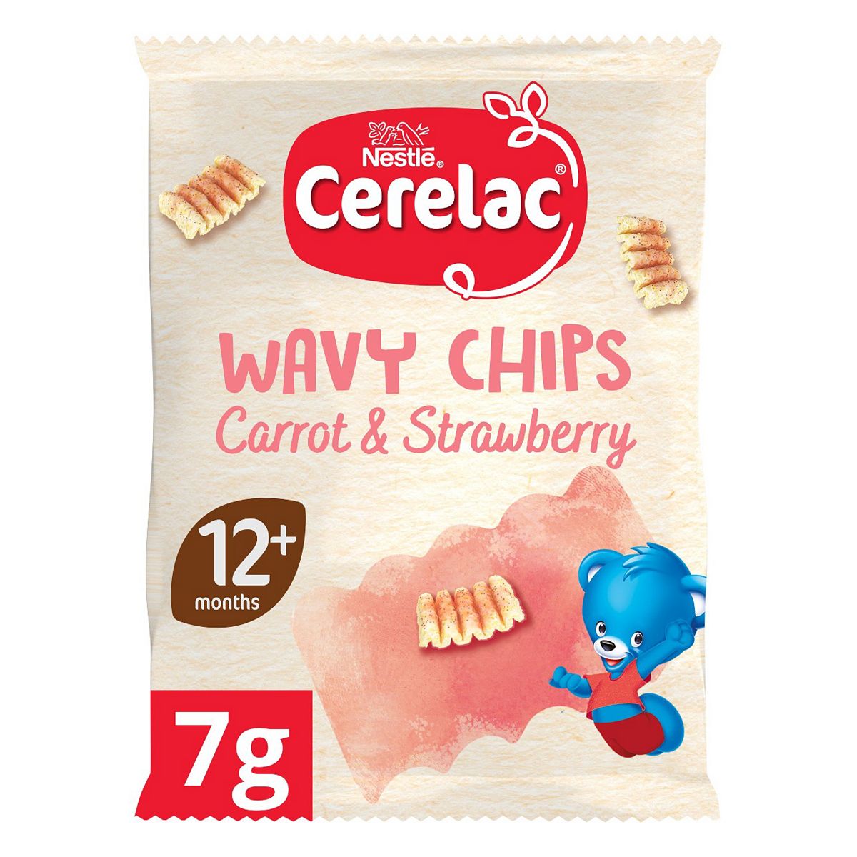 Cerelac Wavy Chips Carrot & Strawberry From 12 Plus Months 7g