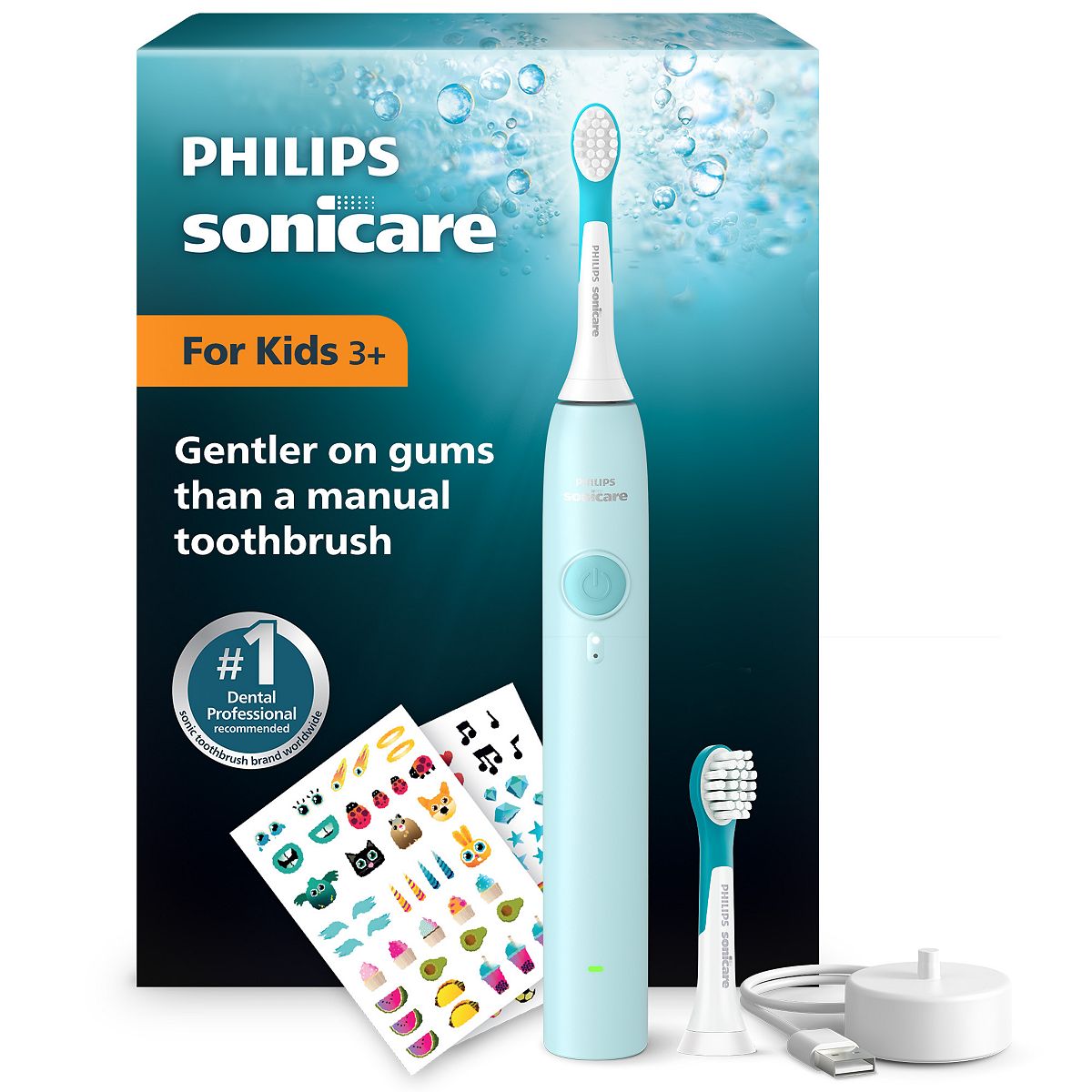 Philips Sonicare Kids Electric Toothbrush Teal Hx6500/23