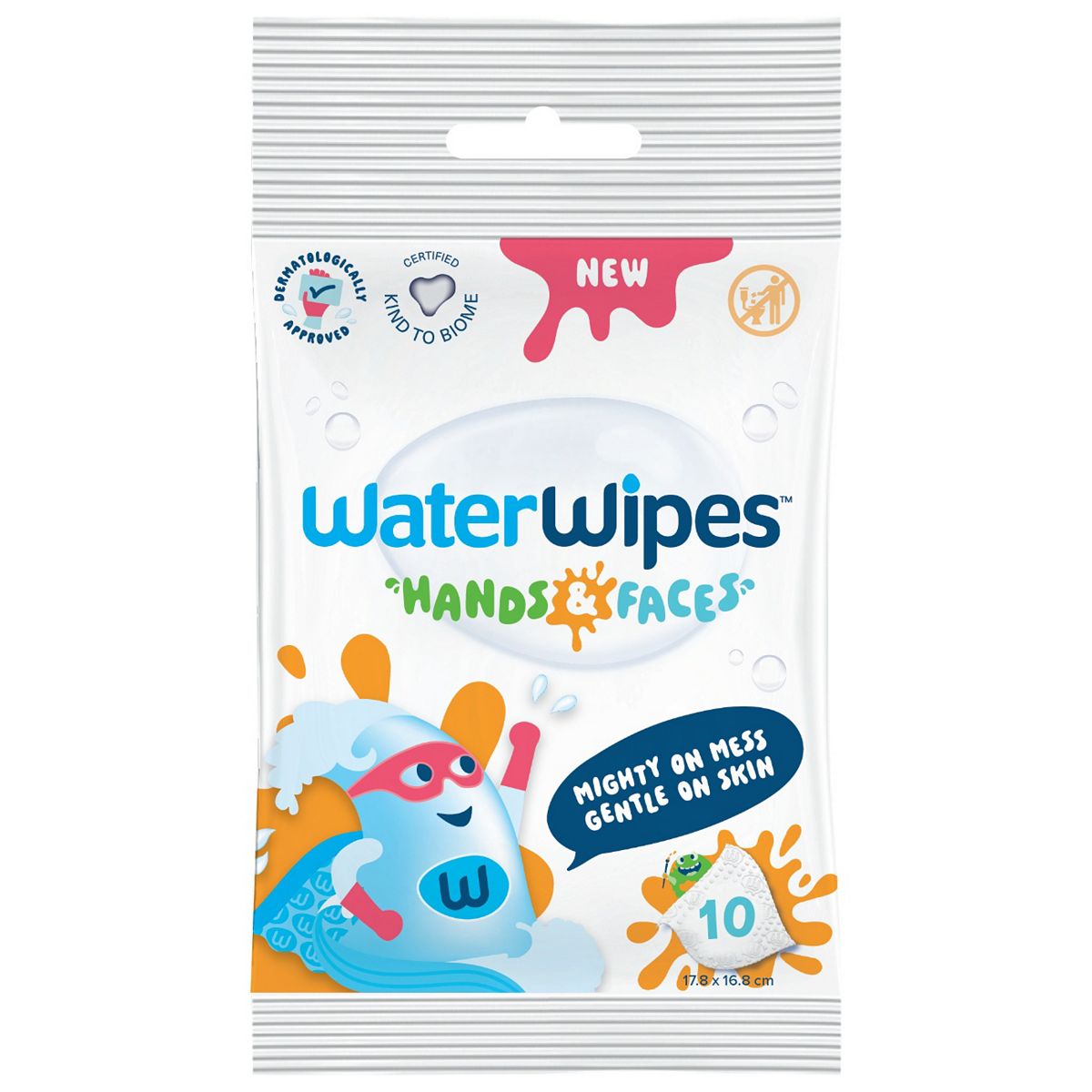Water Wipes Waterwipes Toddler Hands & Face Wipes, Microbiome Friendly Wet Wipes For Children Suitable Sensitive Skin, 10 Count (1 Pack)
