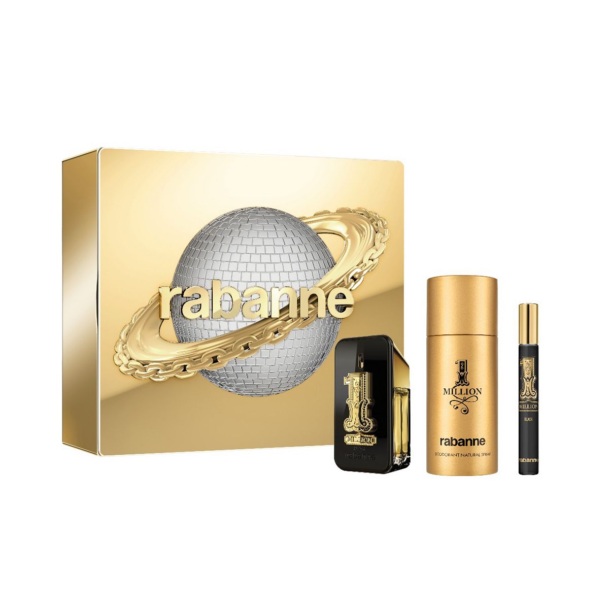 Rabanne 1 Million Black Eau De Toilette 50Ml Gift Set