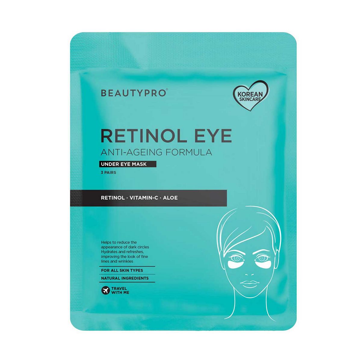 Beautypro Retinol Under Eye Mask - 3 Pairs