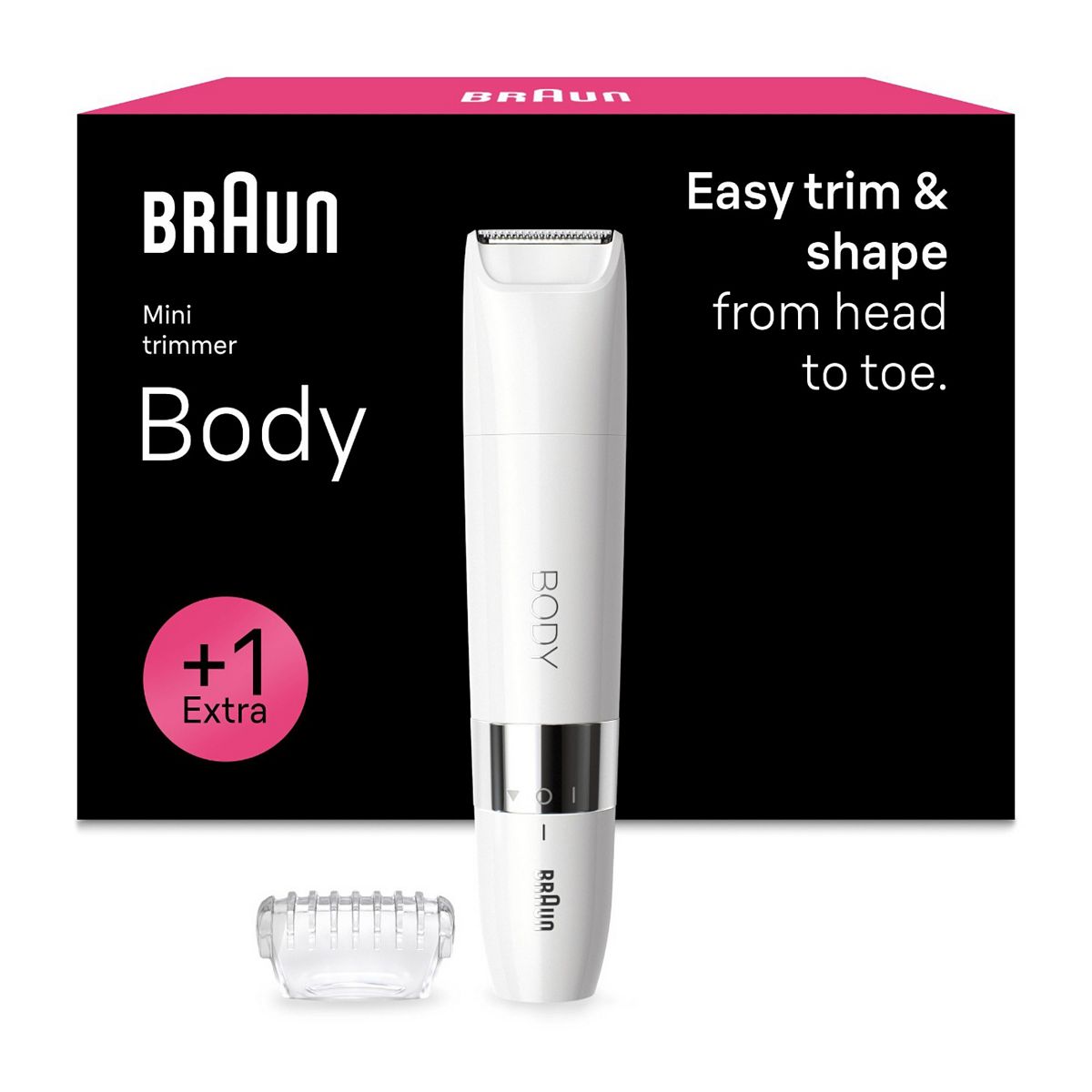 Braun Mini Trimmer, Body Bs1000, White