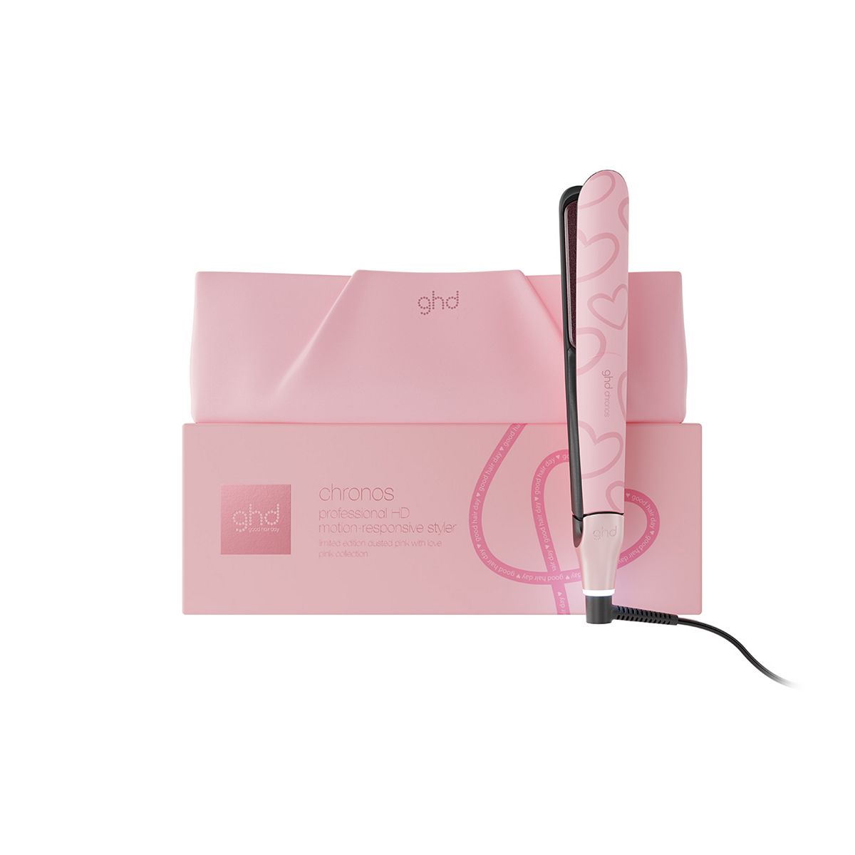Ghd Chronos Limited Edition Hair Straightener In Dusted Pink With Love