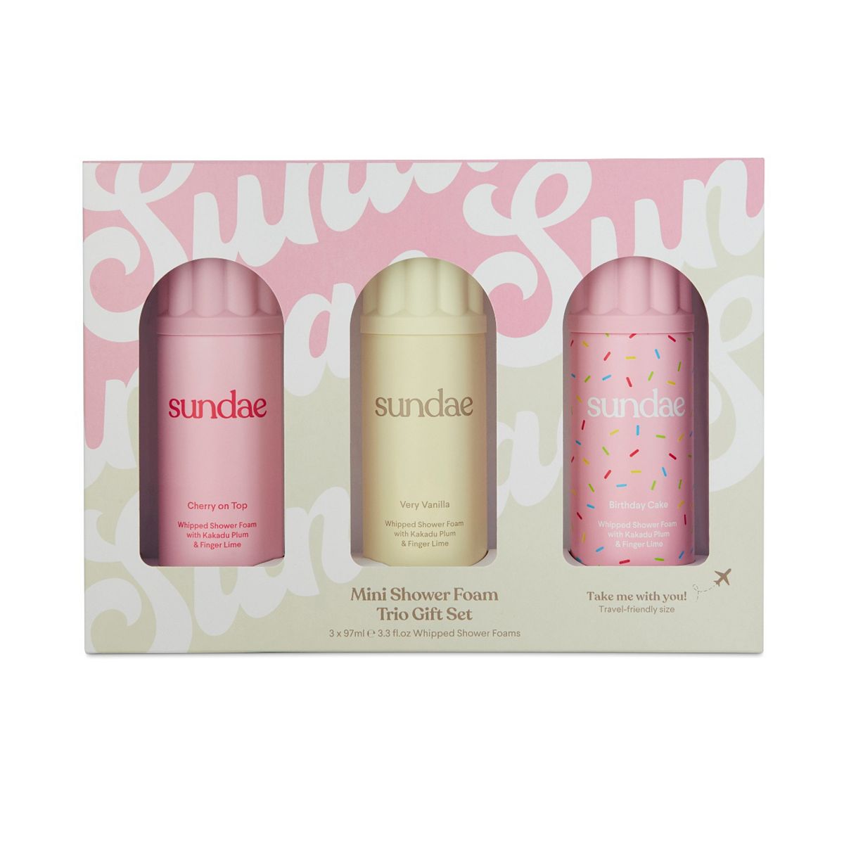 Sundae Shower Foam Minis Travel Trio Gift Set