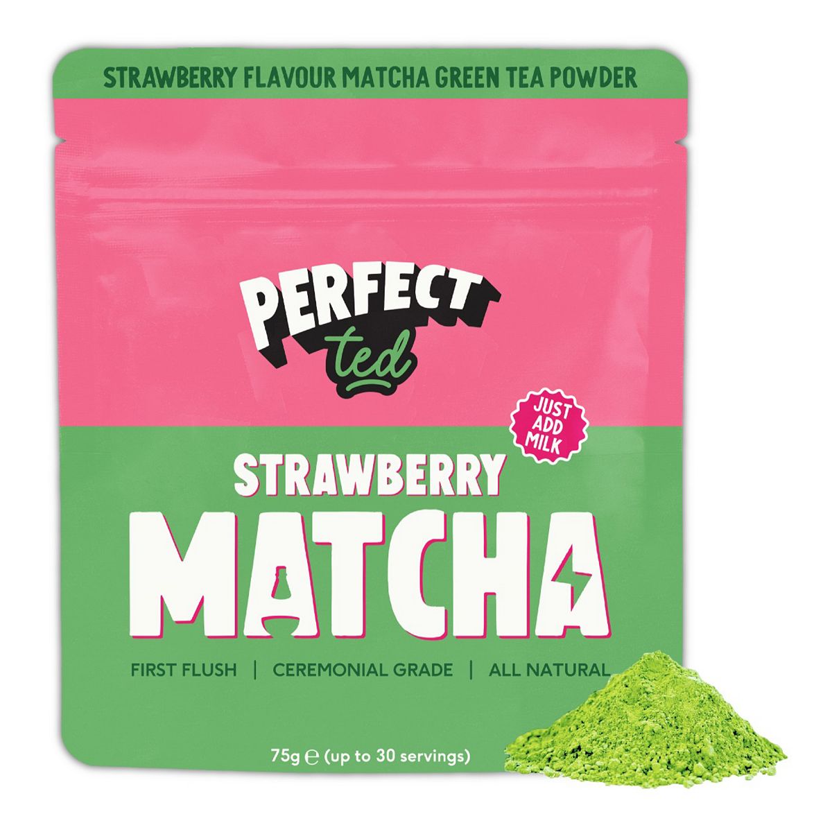 Perfect Ted Perfectted Strawberry Matcha Green Tea Powder 75G