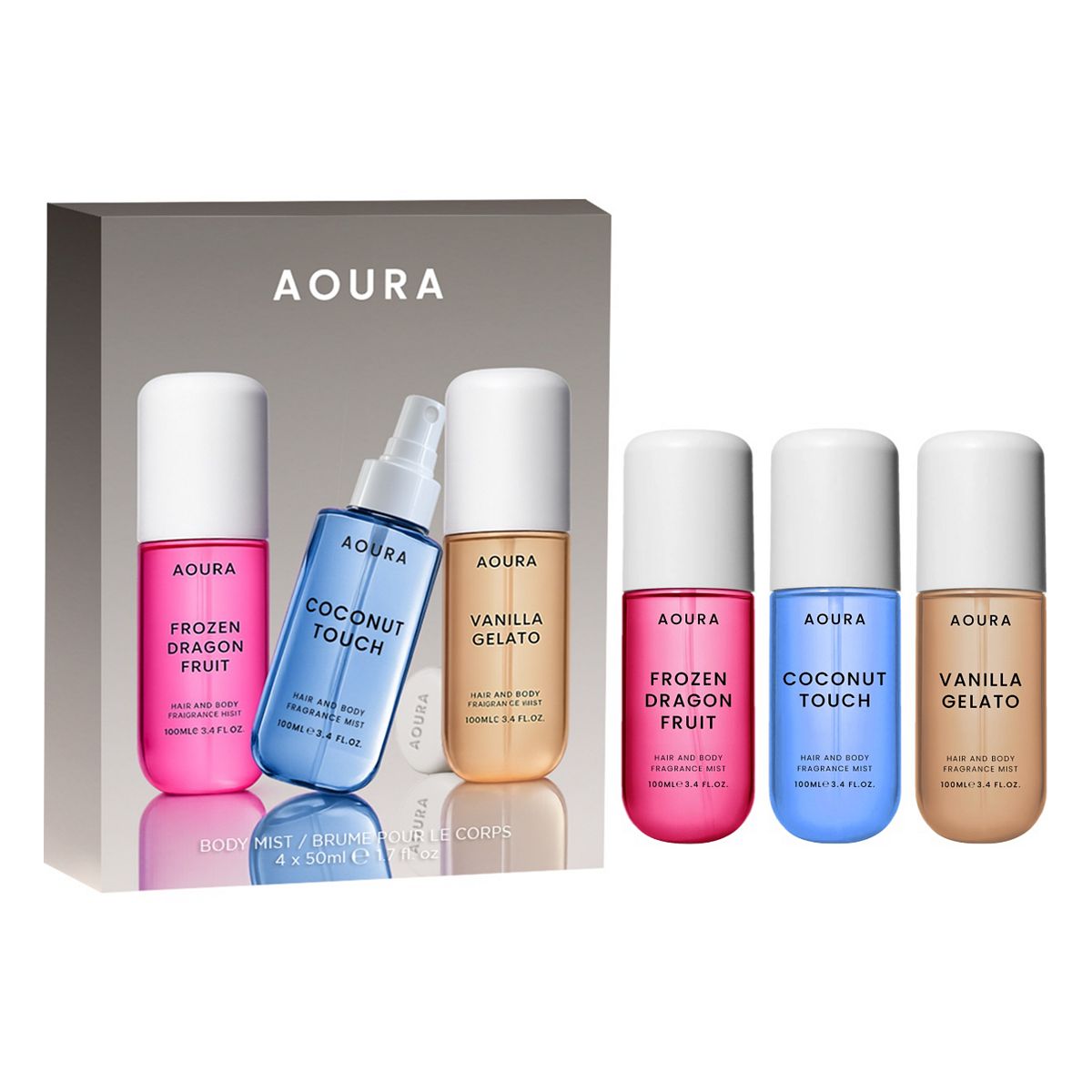 Aurora Aoura Hair & Body Mist Trio Set