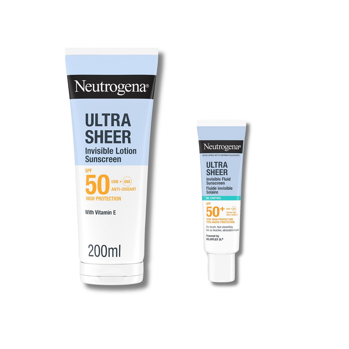 Neutrogena Ultra Sheer Oil Control Face & Body Spf50 Duo Bundle