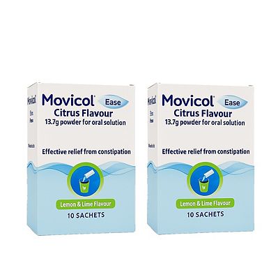 Movicol Ease Citrus Flavour 13.7G Powder For Oral Solution – 2 X Bundle, 10 Pack