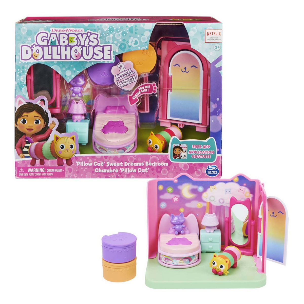 Spin Master Gabby's Dollhouse Deluxe Room Bedroom Play Set
