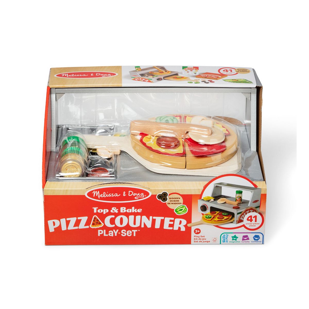 Melissa & Doug Wooden Pizza Counter Playset