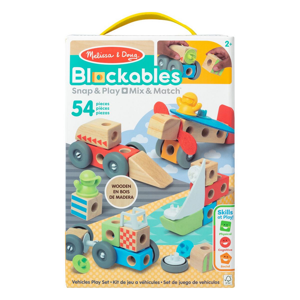 Melissa & Doug Blockables Vehicles Building Playset