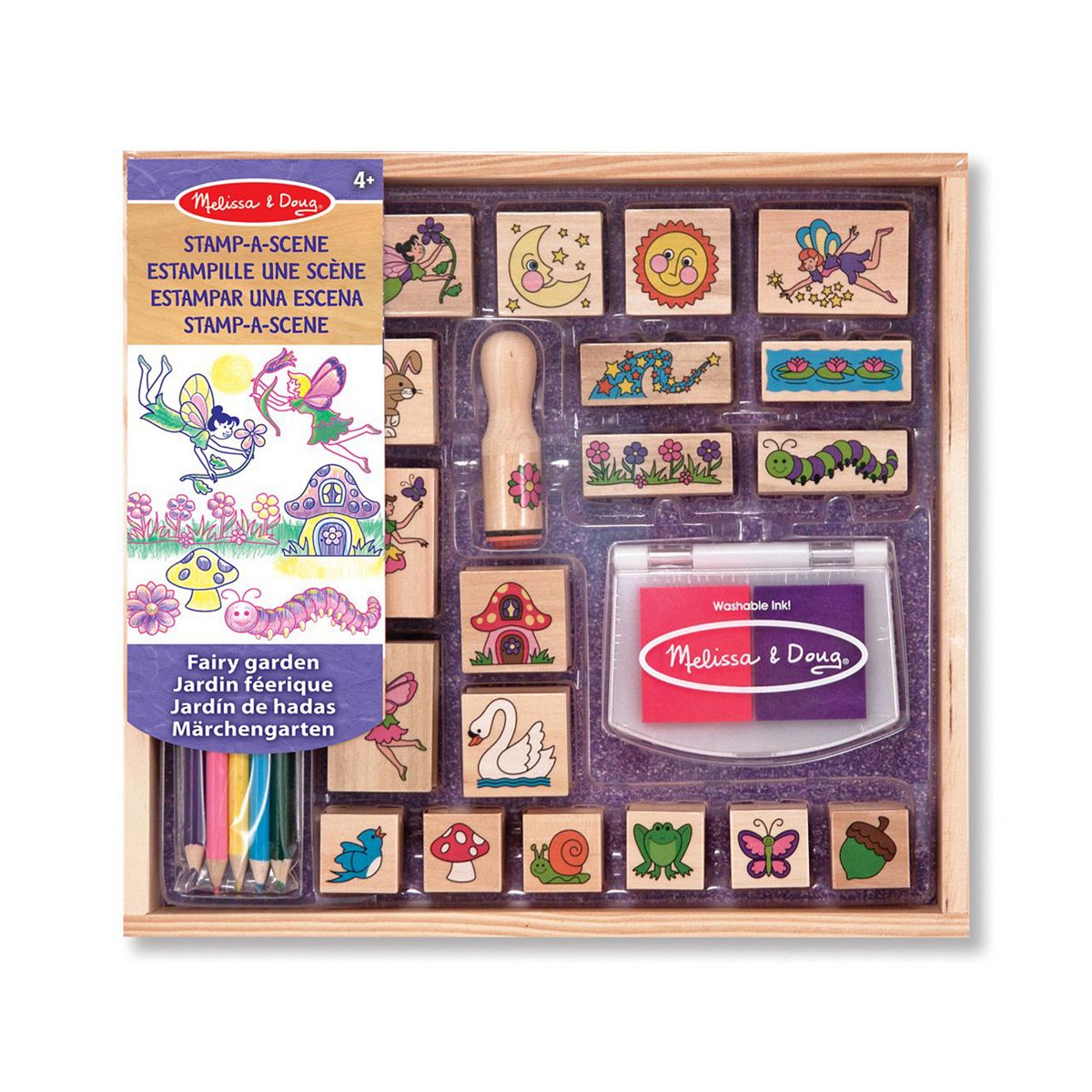 Melissa & Doug Stamp A Scene Fairy Garden Craft Set