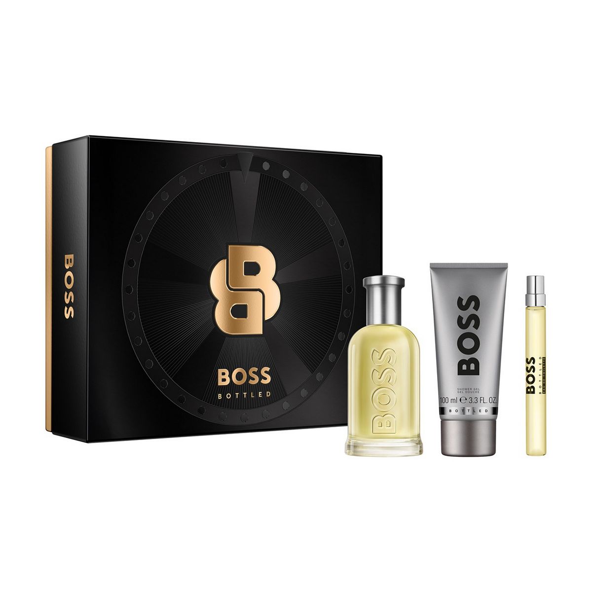Boss Bottled Eau De Toilette For Men Trio Gift Set