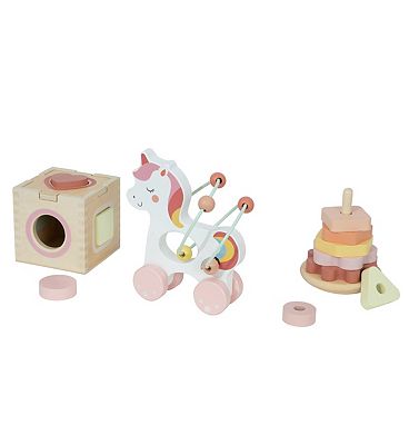 Tooky Toys Tooky Toy Wooden 3 In 1 Box Unicorn