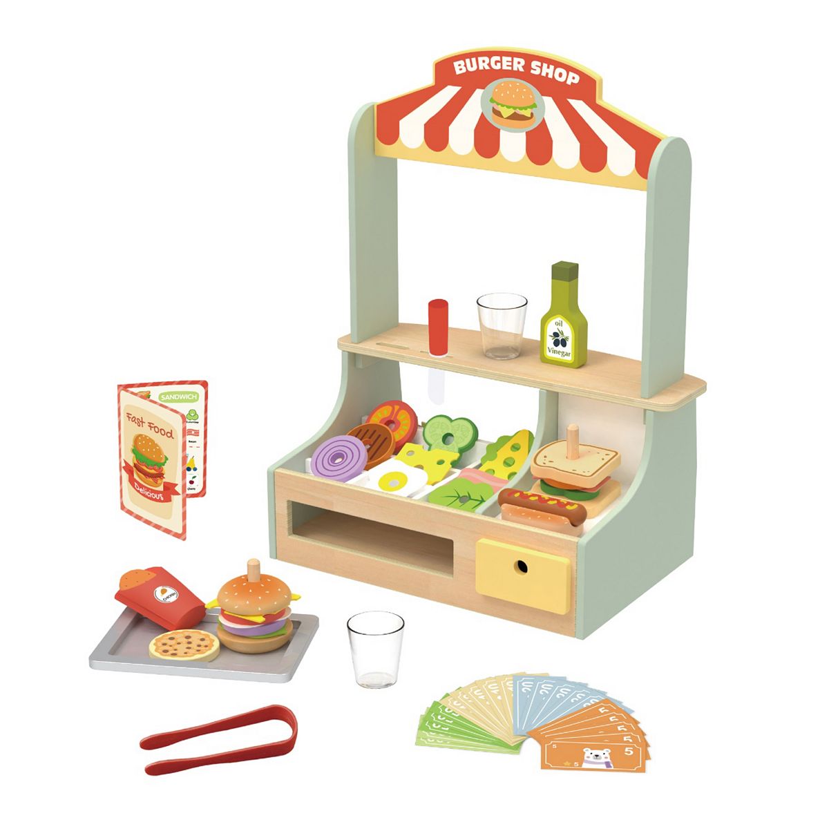 Tooky Toys Tooky Toy Wooden Burger Shop