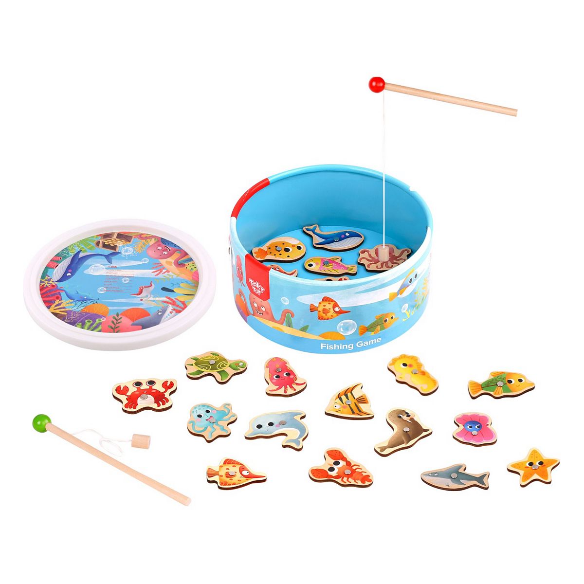 Tooky Toys Tooky Toy Wooden Fishing Game