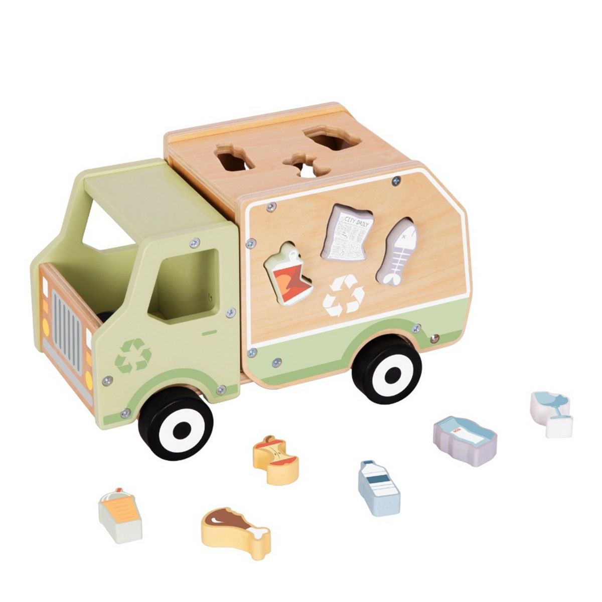 Tooky Toys Tooky Toy Wooden Garbage Truck