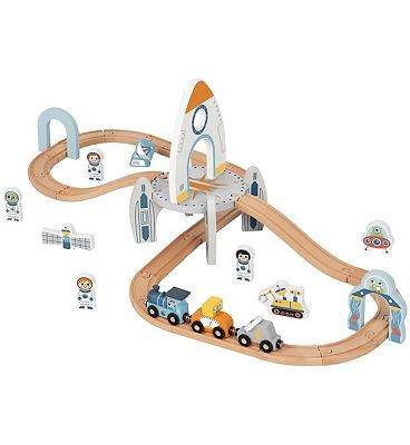 Tooky Toys Tooky Toy Wooden Space Station Train Set