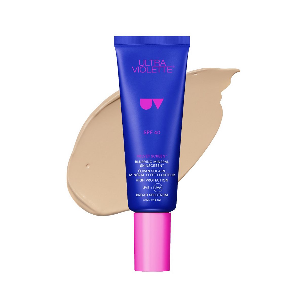Ultra Violette Velvet Screen Spf 40 Blurring Mineral Skinscreen 50ml