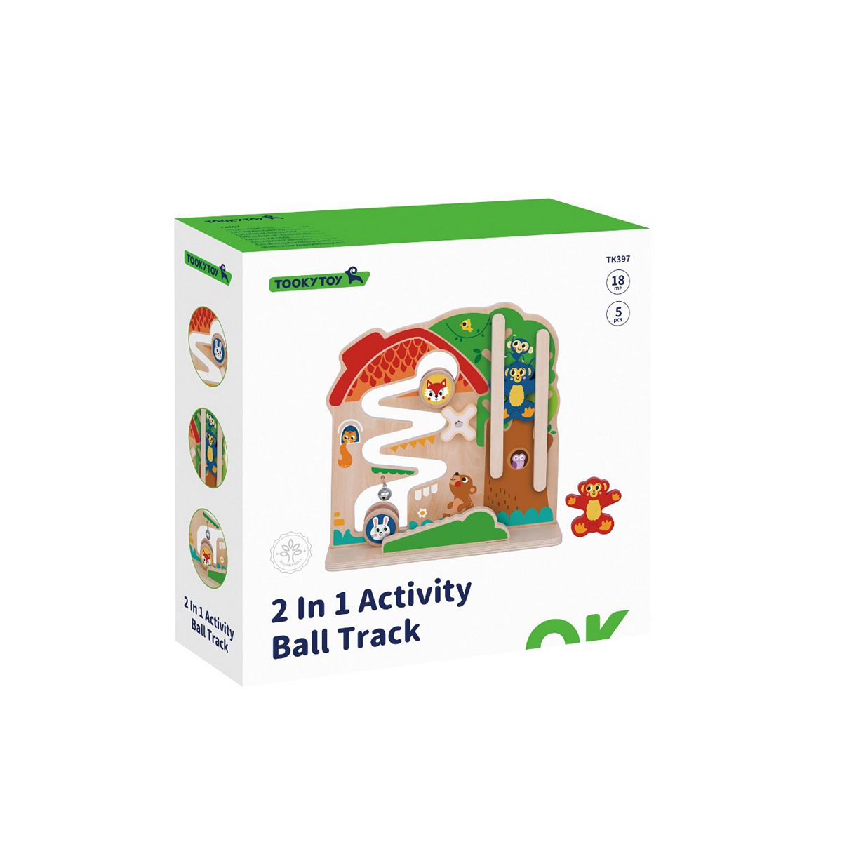 Tooky Toys Tooky Toy 2 In 1 Activity Ball Track