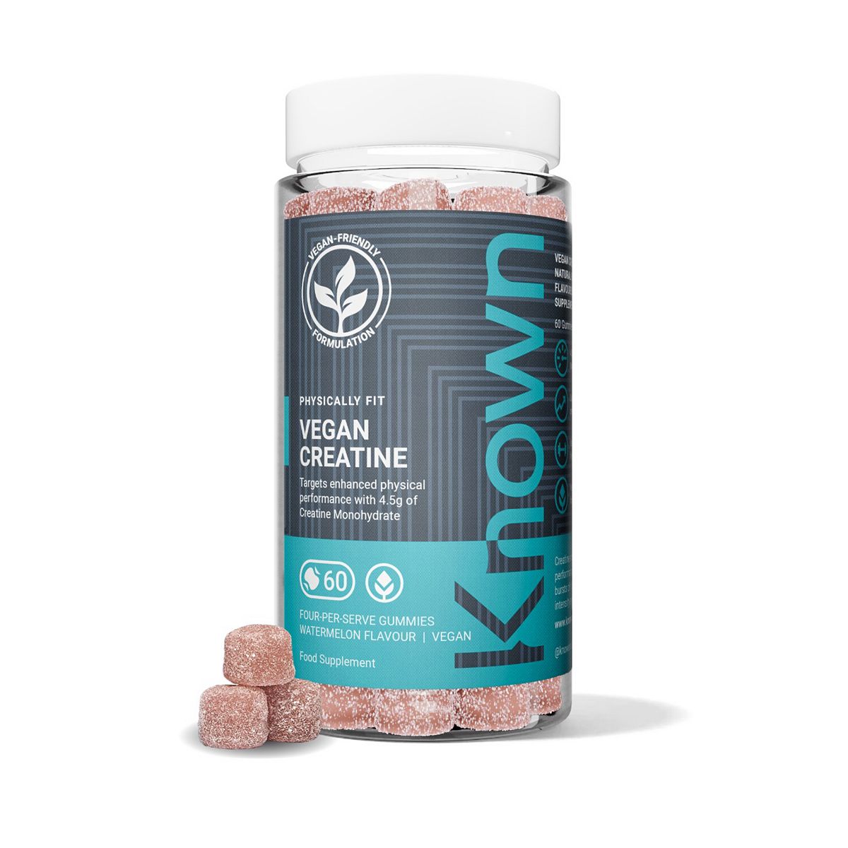 Known Nutrition Vegan Creatine Watermelon Flavour 60 Gummies