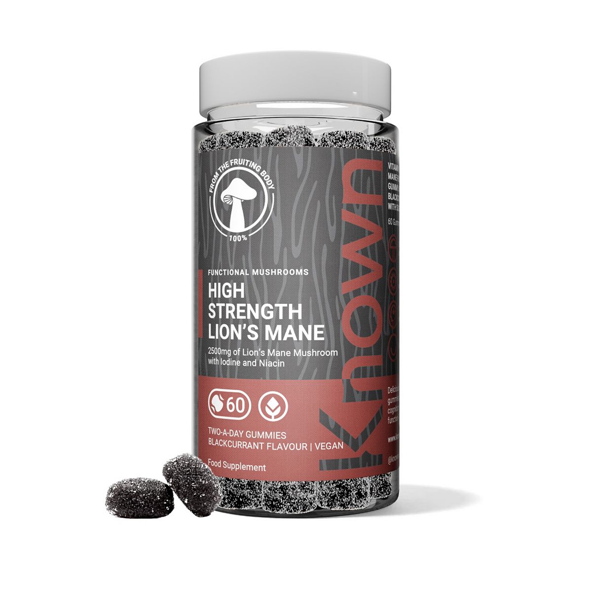 Known Nutrition High Strength Lions Mane Vegan 60 Gummies