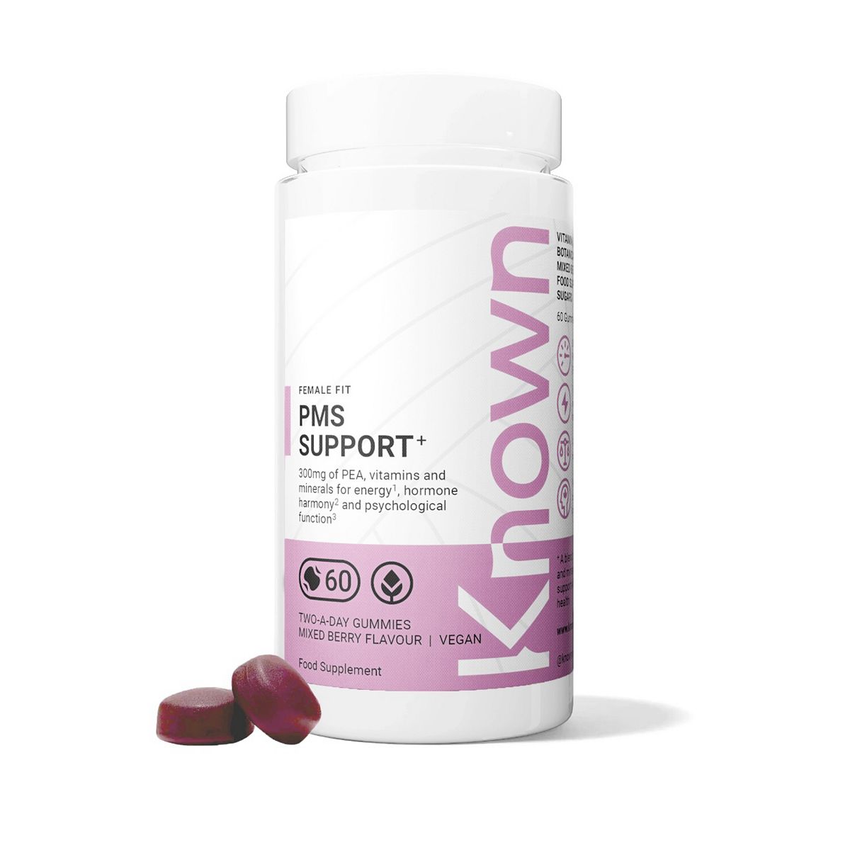 Known Nutrition Pms Support Vegan 60 Gummies
