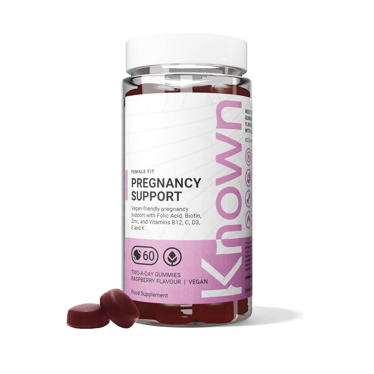 Known Nutrition Pregnancy Support Vegan 60 Gummies