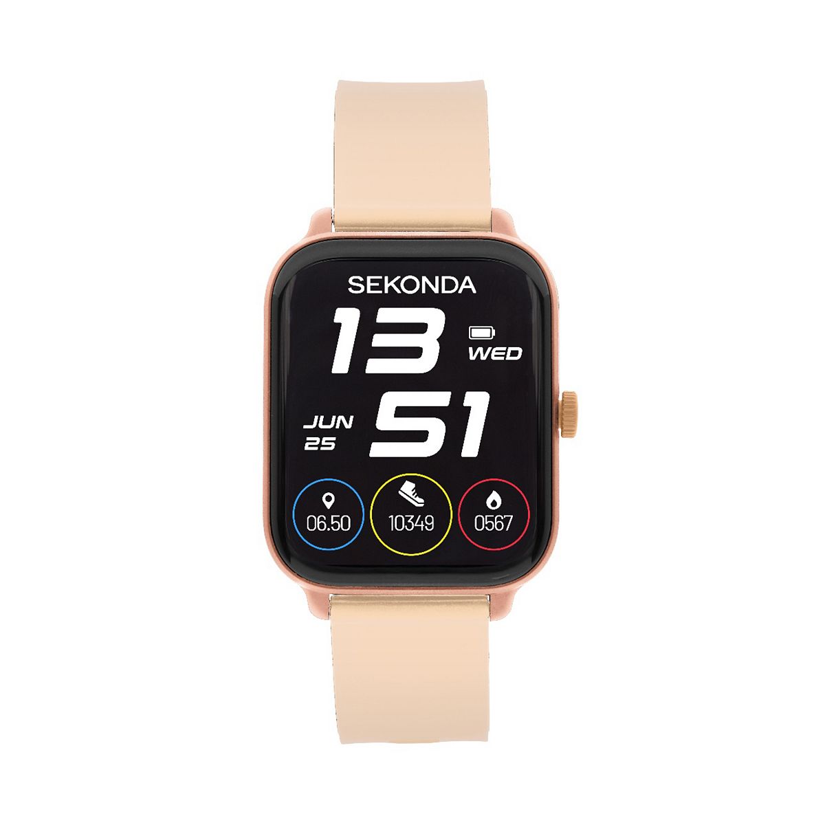 Sekonda Motion Go Smartwatch, Pink Silicone Strap, 1.93 Inch Touch Screen With Charging Cable Multicolor