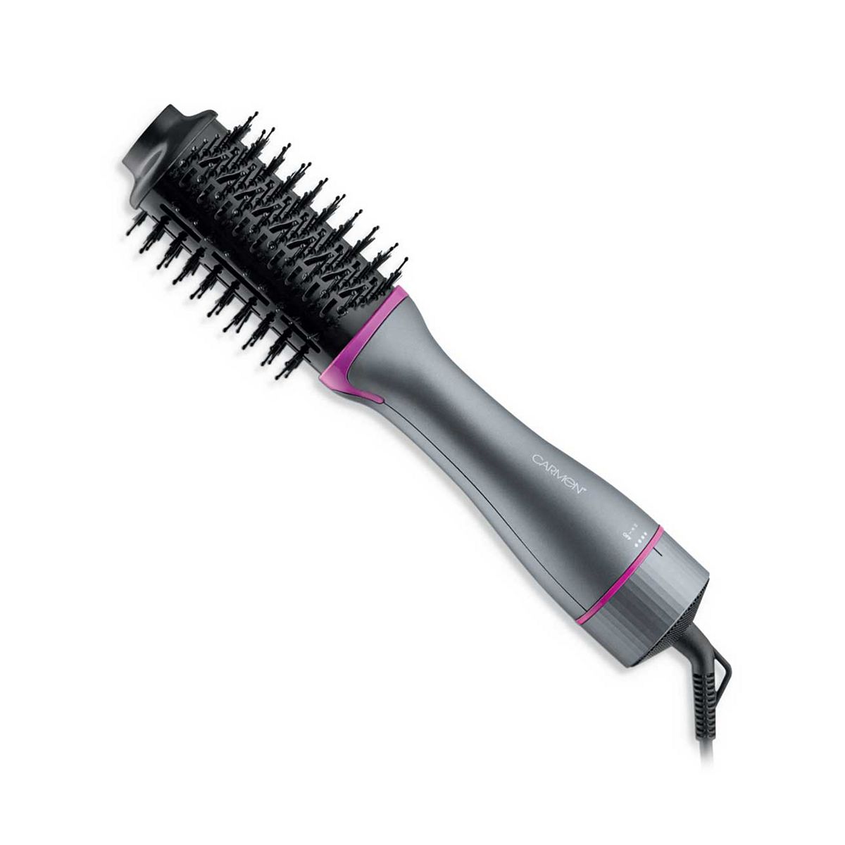Carmen Neon Oval Hot Air Brush Graphite Grey And Pink
