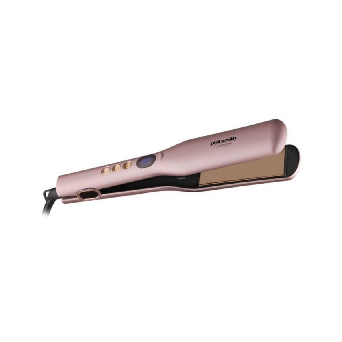 Carmen Carmen X Phil Smith Wide Plate Led Display Straightener Pink And Rose Gold – Image 2