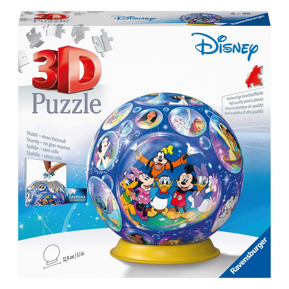 Ravensburger Disney Character 3D Puzzle Ball 72 Pieces