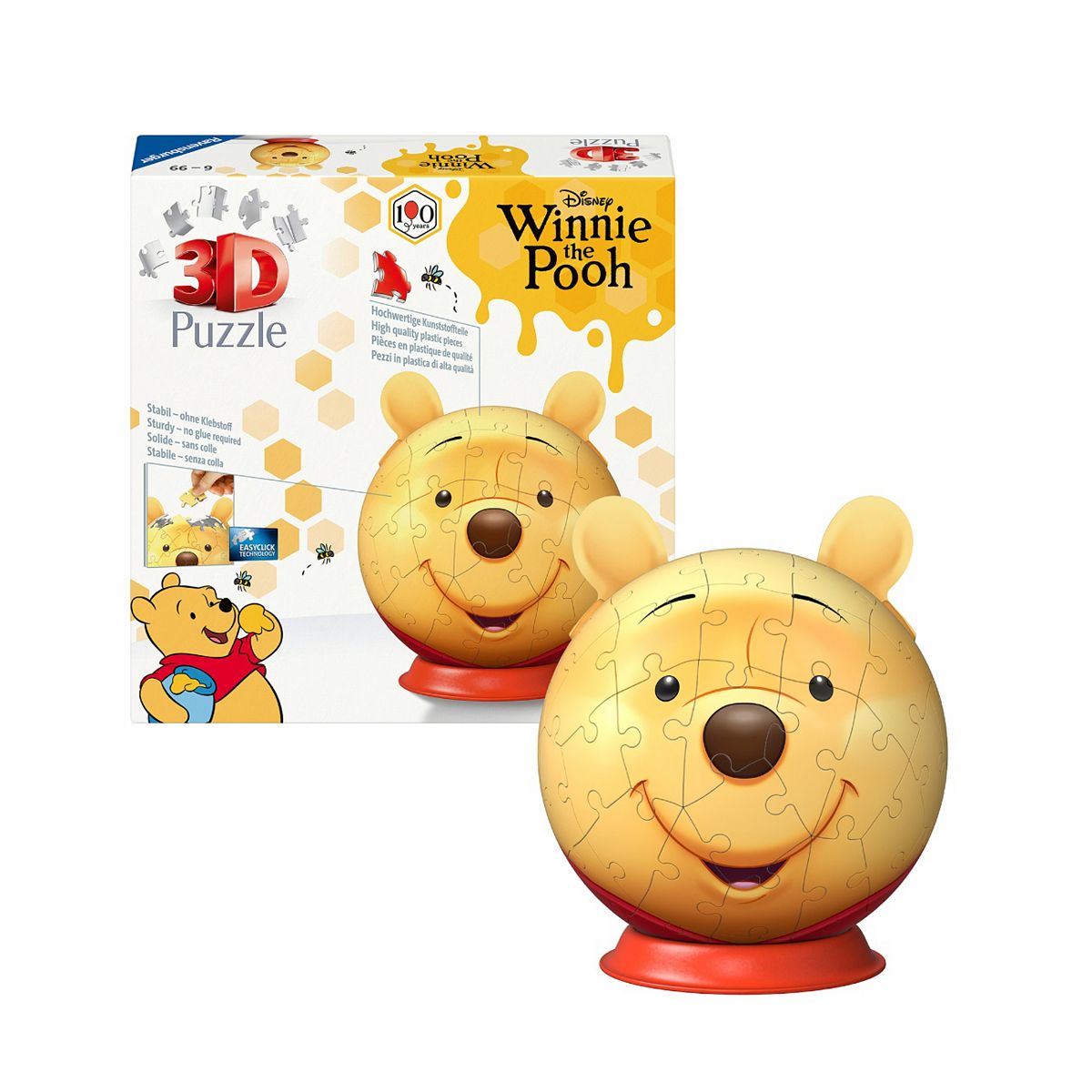 Ravensburger Winnie The Pooh 3D Puzzle Ball 72 Pieces