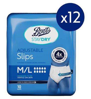 Boots Staydry Slip Medium/Large 12 Pack Bundle - Boots Ireland