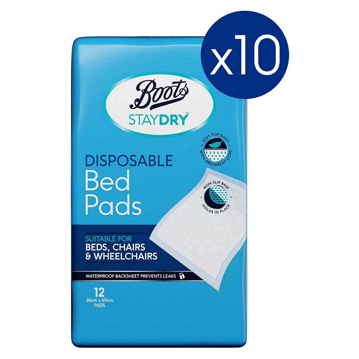 Staydry   Disposable Bed Pads 10 Pack Bundle