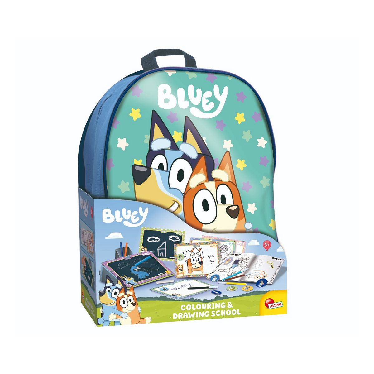 Lisciani Bluey Colouring And Drawing School Backpack