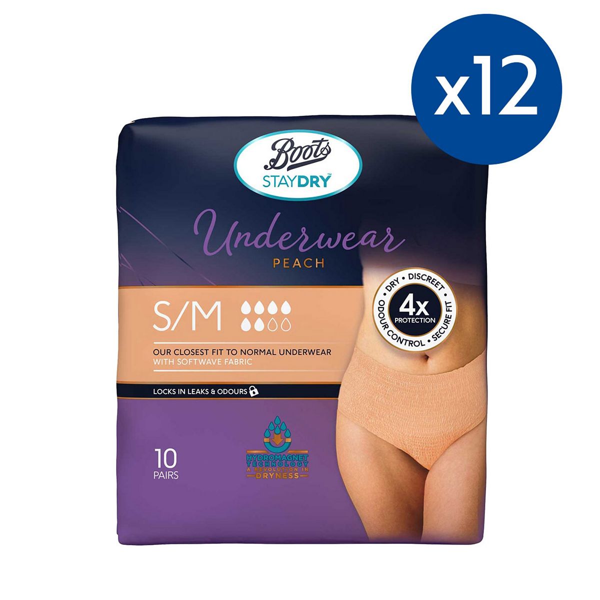 Staydry Boots Underwear Pants Small/medium 12 Pack Bundle