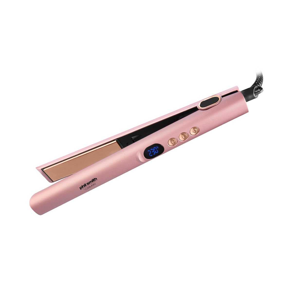 Carmen Carmen X Phil Smith Hair Straightener With Led Display Pink And Rose Gold – Image 2