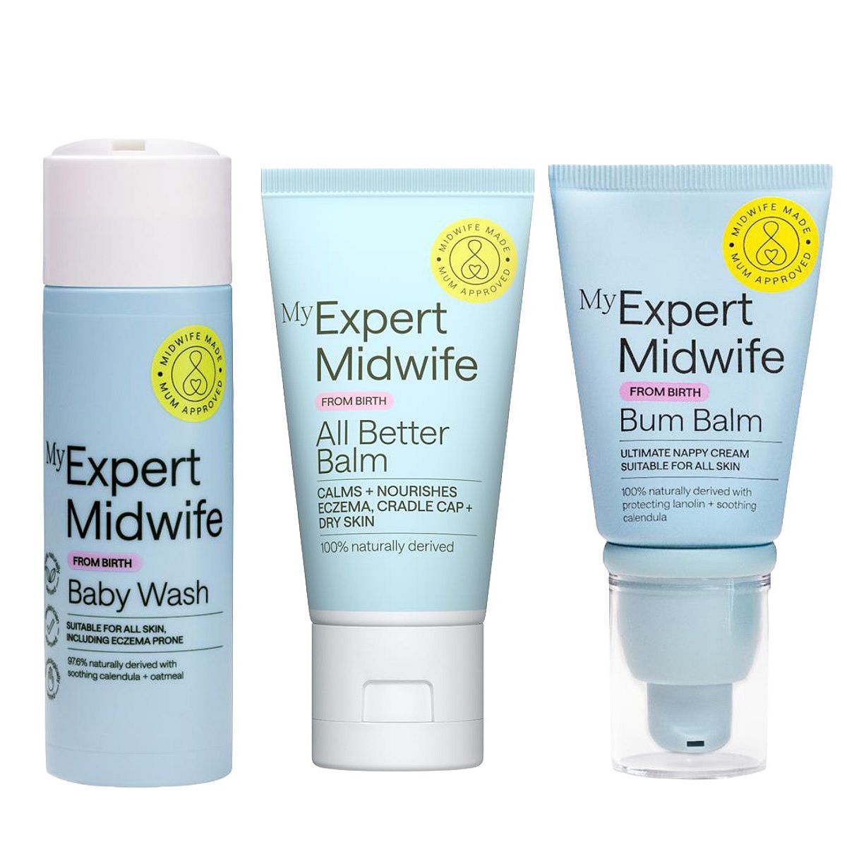 My Expert Midwife Clean Soothe And Protect Baby Skincare Trio
