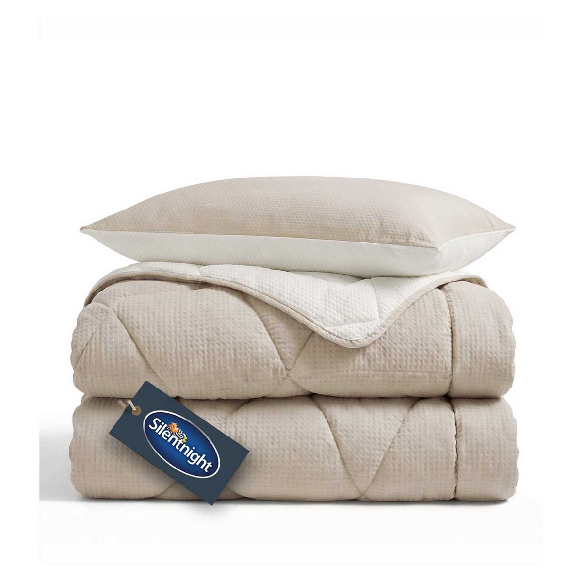 Silentnight Summer Breeze Coverless Duvet Single 2.5 Tog Cream Taupe