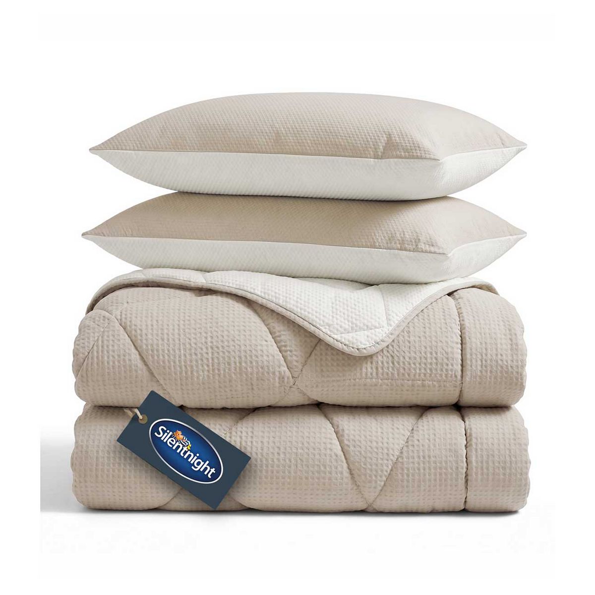 Silentnight Summer Breeze Coverless Duvet Double 2.5 Tog Cream Taupe