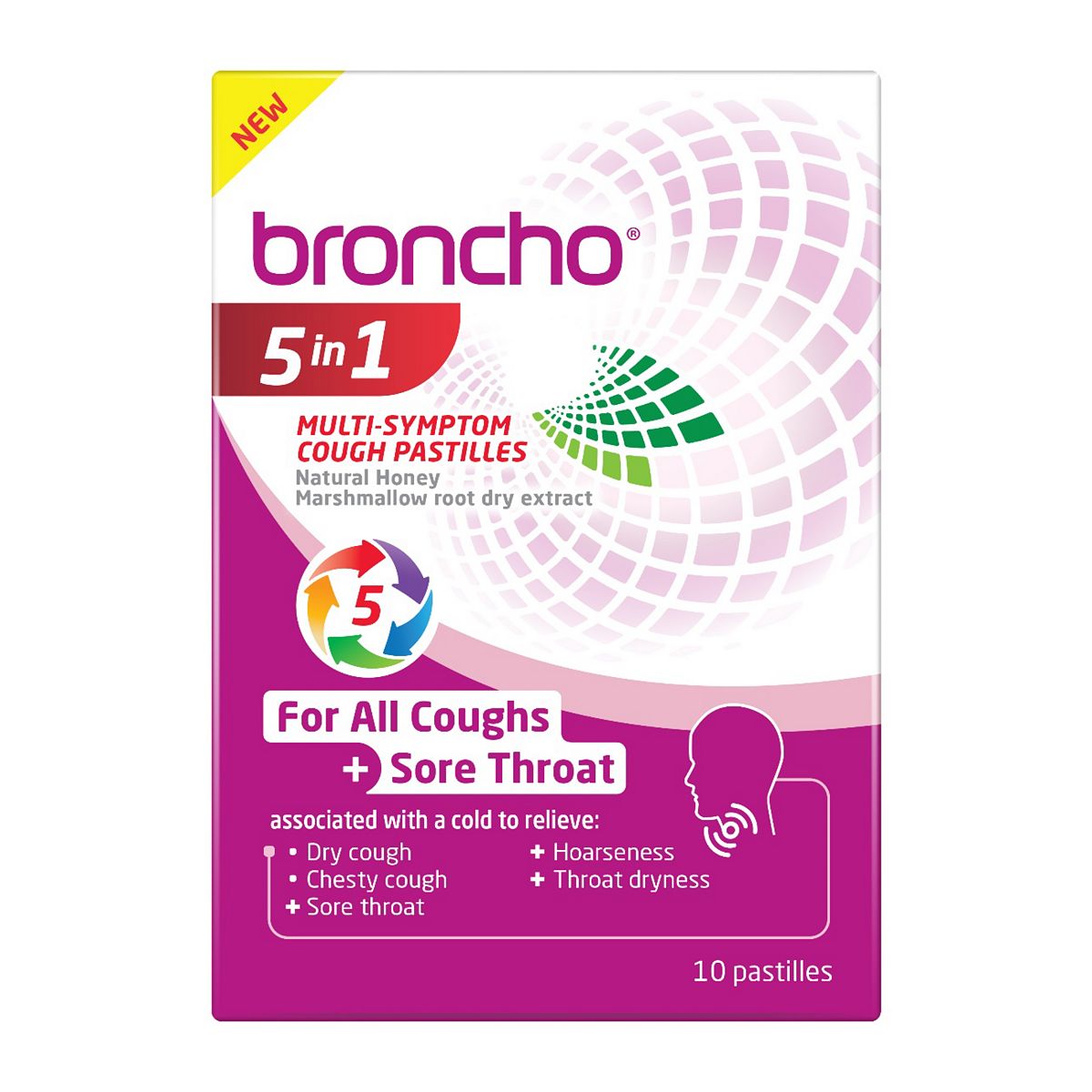 Bronchostop Broncho 5In1 Multi-Symptom Cough Pastilles 10S