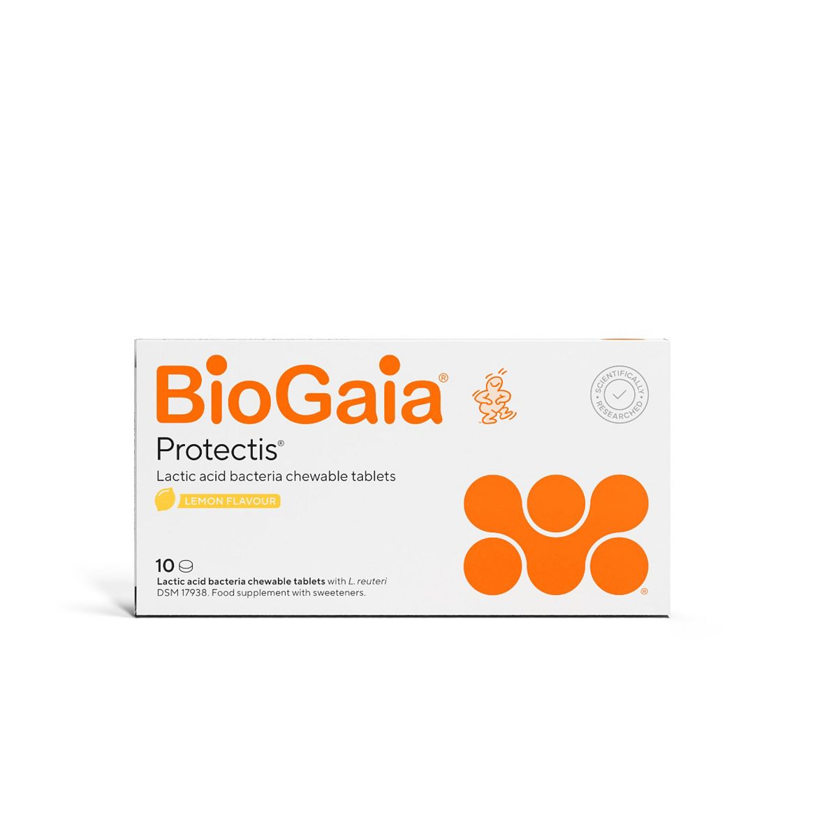 Biogaia Protectis Lactic Acid Chewable Tablets Lemon Flavour 10