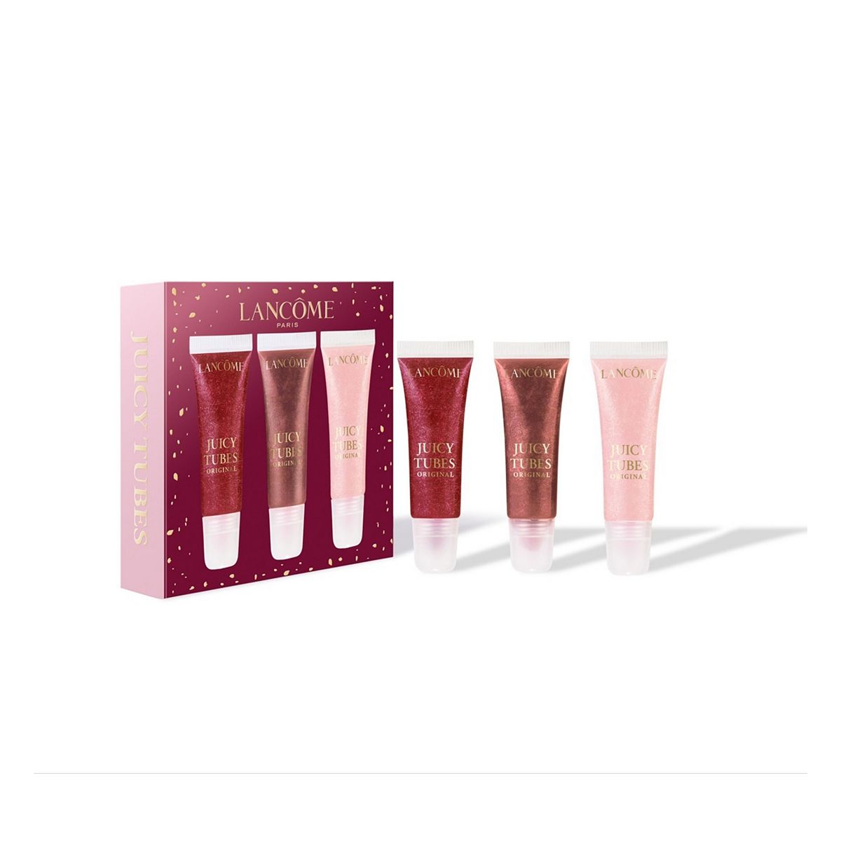 Lancome Trio Juicy Tube Mini Gift, Hydrating Lip Gloss, Makeup Christmas Set