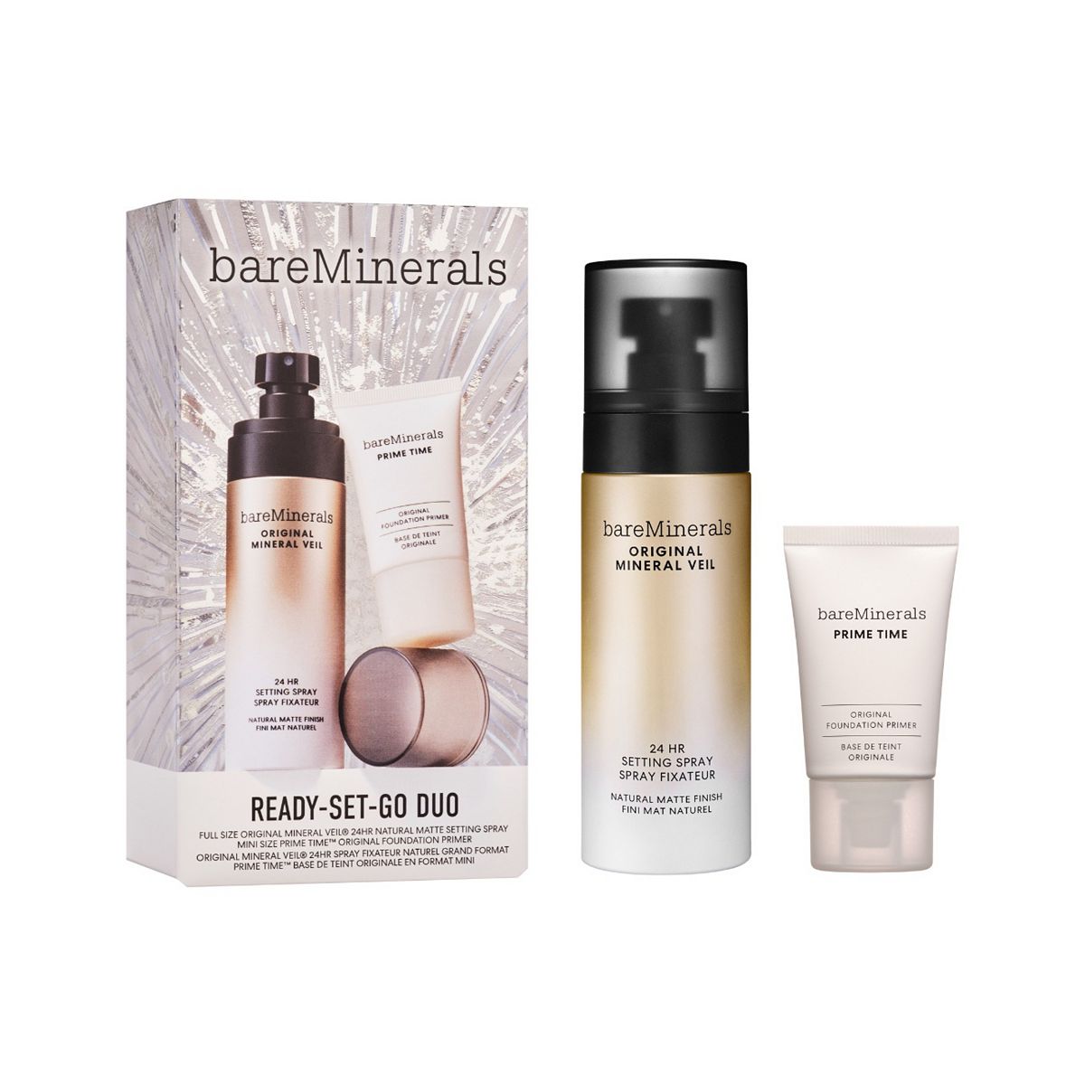 Bareminerals Ready-Set-Go Original Prime & Set Duo 15Ml + 100ml